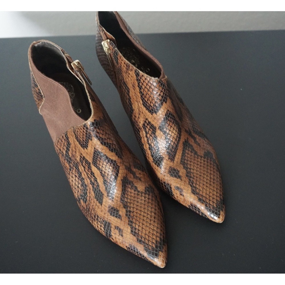 Vince Camuto Snakeskin Print Ankle Boots